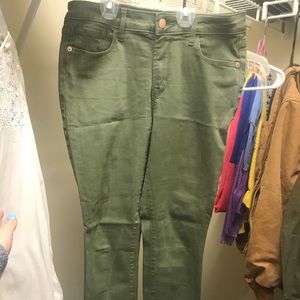 Old Navy olive denim jeans